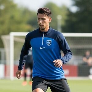 Nike Dri-FIT Mens Long Sleeve Pullover FC Stars Training Blue Soccer Jersey Sz L